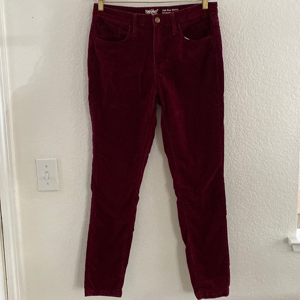 Mossimo soft velvet feel high rise skinny pants